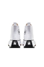 Converse Run Star Hike Lugged Hi in White, Black, & Gum, view 3, click to view large image.