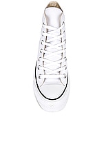 Converse Chuck Taylor All Star Lift Hi in White & Black, view 4, click to view large image.
