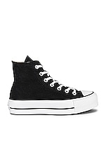 Converse Chuck Taylor All Star Lift Hi in Black & White, view 1, click to view large image.
