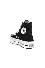 Converse Chuck Taylor All Star Lift Hi in Black & White, view 3, click to view large image.