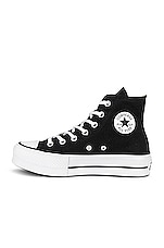 Converse Chuck Taylor All Star Lift Hi in Black & White, view 5, click to view large image.