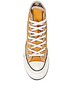 Converse Chuck 70 Canvas High Tops in Sunflower, Black, & Egret, view 4, click to view large image.