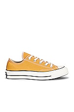 Converse Chuck 70 Canvas Low Tops in Sunflower, Black, & Egret, view 1, click to view large image.