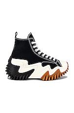 Converse Run Star Motion Hi Sneaker in Black, White, & Gum Honey, view 1, click to view large image.