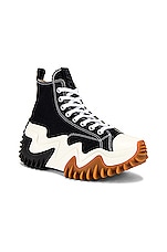 Converse Run Star Motion Hi Sneaker in Black, White, & Gum Honey, view 2, click to view large image.