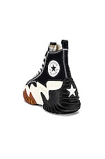 Converse Run Star Motion Hi Sneaker in Black, White, & Gum Honey, view 3, click to view large image.