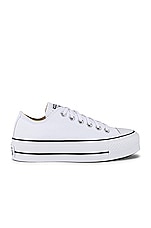 Converse Chuck Taylor All Star Lift Ox in White & Black, view 1, click to view large image.