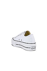 Converse Chuck Taylor All Star Lift Ox in White & Black, view 3, click to view large image.