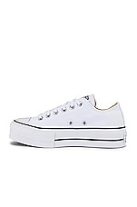 Converse Chuck Taylor All Star Lift Ox in White & Black, view 5, click to view large image.