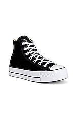 Converse Chuck Taylor All Star Platform Canvas In Black &amp; White in Black & White, view 2, click to view large image.