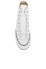 Converse Chuck Taylor All Star Platform Canvas in White & Black, view 4, click to view large image.