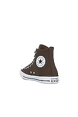 Converse Chuck Taylor All Star Seasonal Color Leather Hi Tops in Engine Smoke, Squirmy Worm, White, view 3, click to view large image.