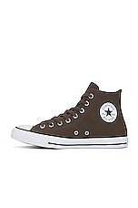 Converse Chuck Taylor All Star Seasonal Color Leather Hi Tops in Engine Smoke, Squirmy Worm, White, view 5, click to view large image.