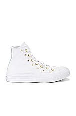 Converse Chuck 70 Sneaker in White, White, & Gold, view 1, click to view large image.
