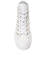Converse Chuck 70 Sneaker in White, White, & Gold, view 4, click to view large image.