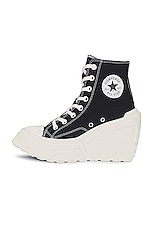 Converse Chuck 70 De Luxe Wedge in Black & Egret, view 5, click to view large image.
