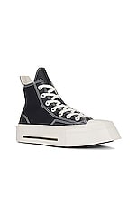 Converse Chuck 70 De Luxe Squared in Black & Egret, view 2, click to view large image.