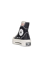 Converse Chuck 70 De Luxe Squared in Black & Egret, view 3, click to view large image.