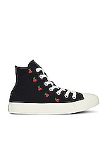Converse Ctas Cherry On in Black & Red, view 1, click to view large image.