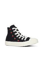 Converse Ctas Cherry On in Black & Red, view 2, click to view large image.