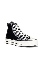 Converse Chuck 70 Canvas High Tops in Black & Egret, view 2, click to view large image.