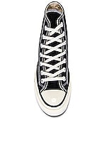 Converse Chuck 70 Canvas High Tops in Black & Egret, view 4, click to view large image.
