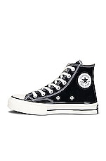 Converse Chuck 70 Canvas High Tops in Black & Egret, view 5, click to view large image.