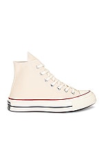 Converse Chuck 70 Canvas High Tops in Parchment, Garnet, & Egret, view 1, click to view large image.