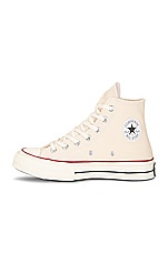 Converse Chuck 70 Canvas High Tops in Parchment, Garnet, & Egret, view 5, click to view large image.