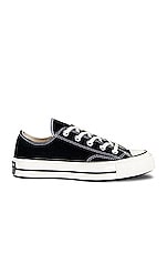 Converse Chuck 70 Canvas Low Tops in Black & Egret, view 1, click to view large image.