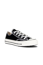 Converse Chuck 70 Canvas Low Tops in Black & Egret, view 2, click to view large image.