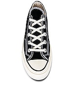 Converse Chuck 70 Canvas Low Tops in Black & Egret, view 4, click to view large image.