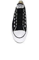Converse Chuck Taylor All Star Platform Canvas Low Tops in Black & White, view 4, click to view large image.
