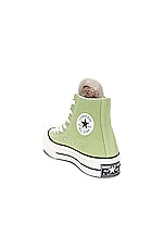 Converse Chuck 70 High Tops in Vitality Green, Egret, & Black, view 3, click to view large image.