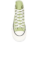 Converse Chuck 70 High Tops in Vitality Green, Egret, & Black, view 4, click to view large image.