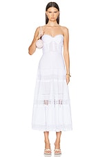 Charo Ruiz Ibiza Monnet Long Dress in White, view 1, click to view large image.