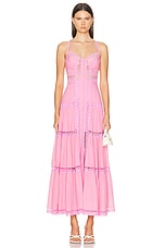 Charo Ruiz Ibiza Ardele Long Dress in Rose Quartz, view 2, click to view large image.