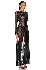 Charo Ruiz Ibiza Souley Maxi Dress in Black Sham, view 2, click to view large image.