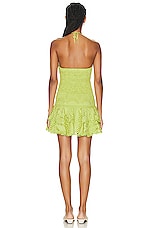 Charo Ruiz Ibiza Megan Mini Dress in Lime Punch, view 3, click to view large image.