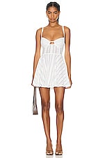Charo Ruiz Ibiza Limmey Mini Dress in White, view 1, click to view large image.
