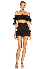 Charo Ruiz Ibiza Fera Skirt in Black, view 5, click to view large image.