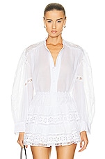 Charo Ruiz Ibiza Marian Blouse in White, view 1, click to view large image.