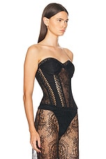 Charo Ruiz Ibiza Mille Bustier Top in Black, view 2, click to view large image.