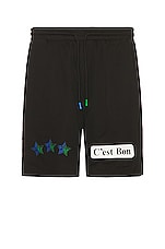 Cest Bon Fundamental Gym Short in Black, view 1, click to view large image.