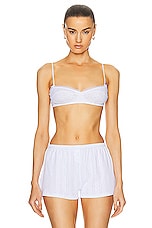 Cou Cou Intimates The Pointelle Balconette Bralette in White, view 1, click to view large image.