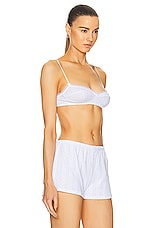 Cou Cou Intimates The Pointelle Balconette Bralette in White, view 2, click to view large image.