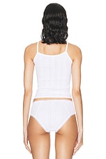 Cou Cou Intimates The Regular Picot Tank Top in White, view 3, click to view large image.