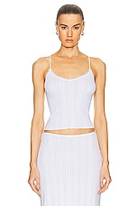 Cou Cou Intimates The Long Cami Top in White, view 1, click to view large image.