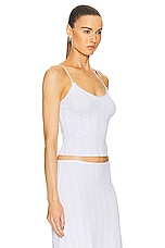 Cou Cou Intimates The Long Cami Top in White, view 2, click to view large image.