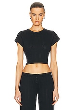 Cou Cou Intimates The Baby Tee in Black, view 1, click to view large image.